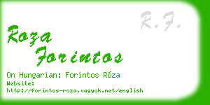 roza forintos business card